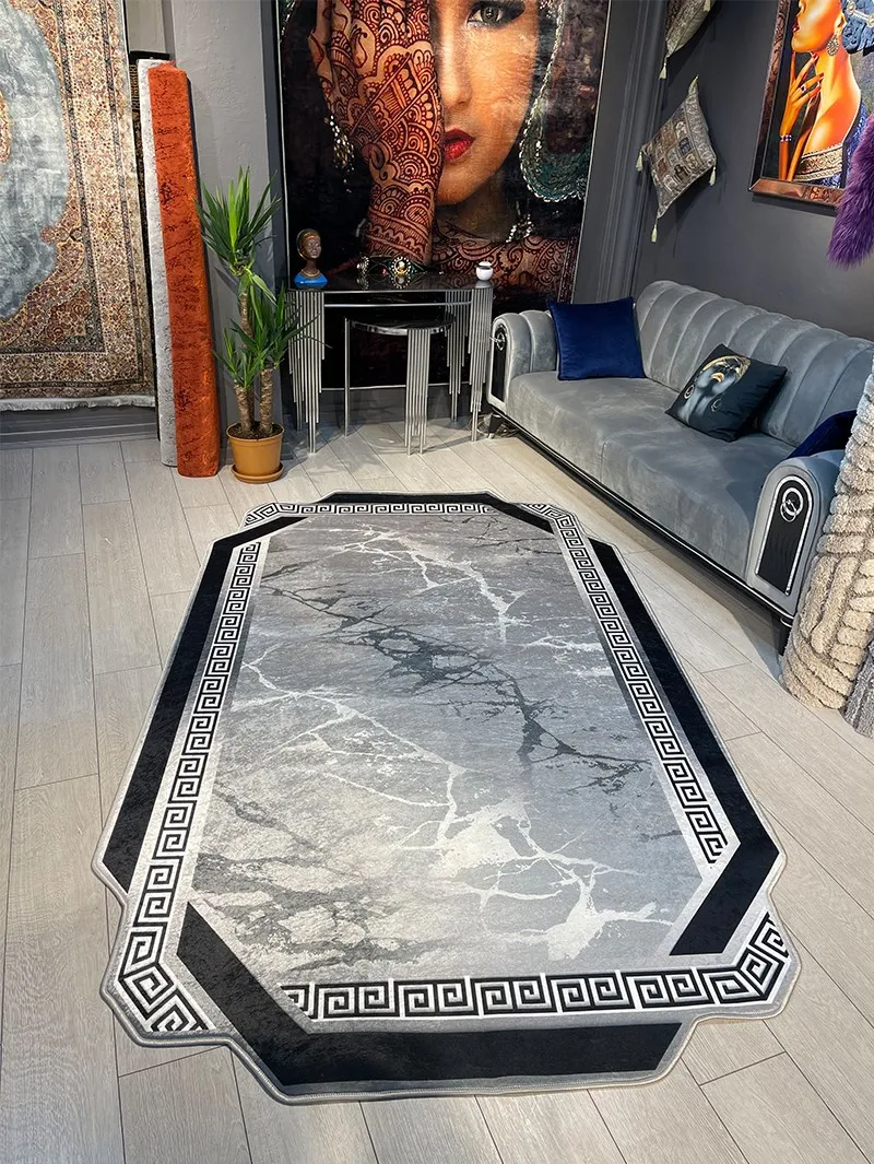 

Decorative Oriental ornament floor slip-resistant table cloth soft mat nursery carpet for living room home indoor runner