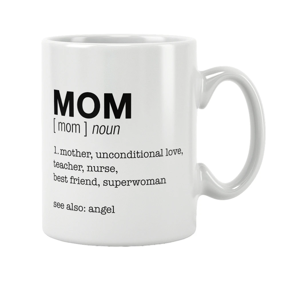 Mom Noun Definition Mug Coffee Cup Mothers Day White Ceramic Free Shipping Unique Gift Ideas