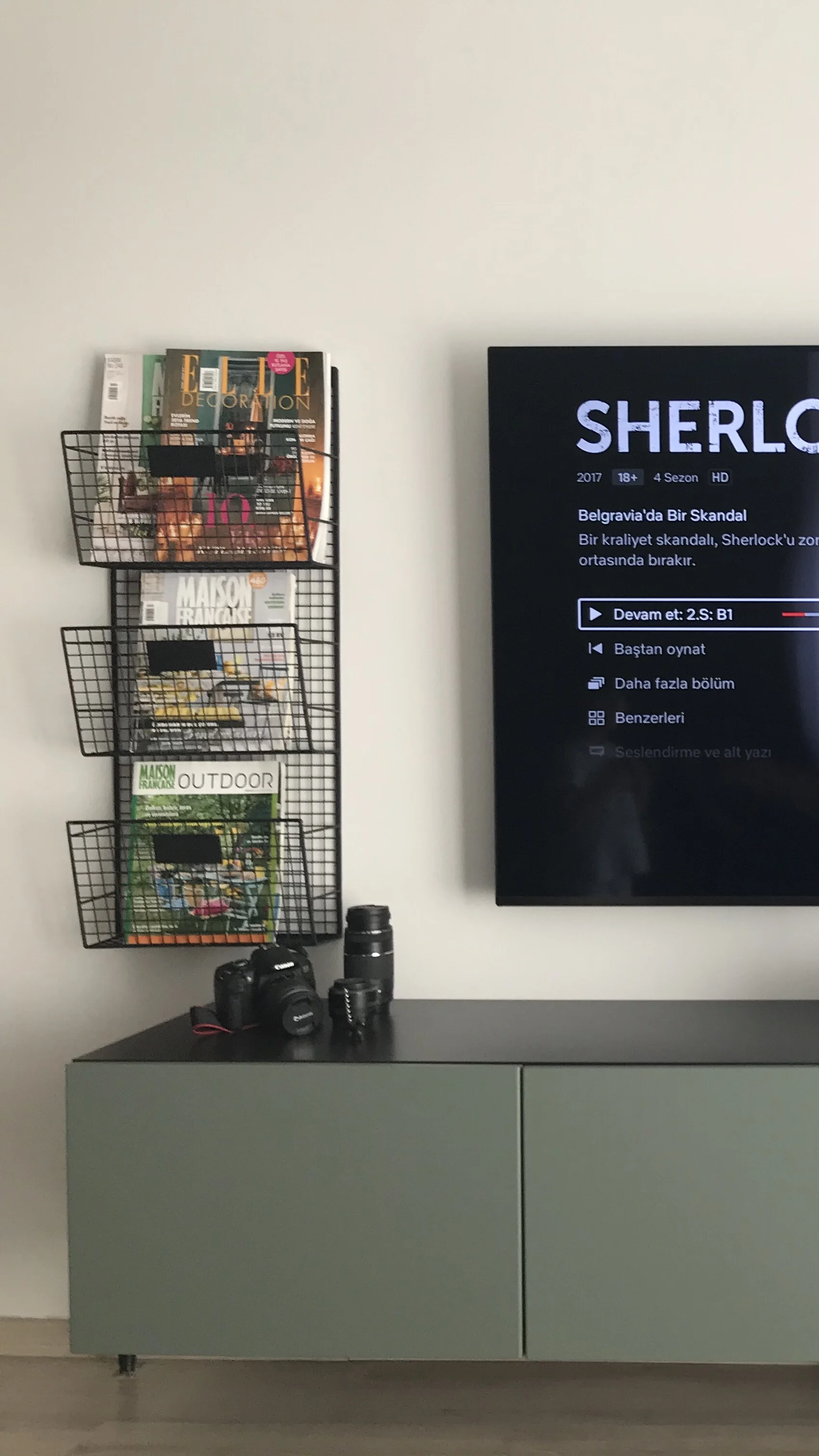 Logam Dinding Rak Rak Buku 3 Bermata Majalah Rak WD-233