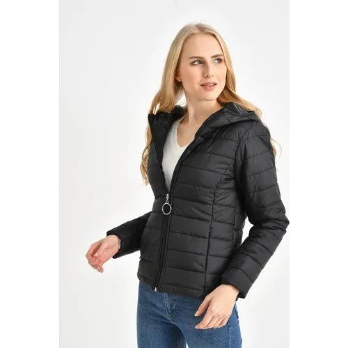 ผู้หญิงสีดำ Inflatable เสื้อ Ultra Light Down ผู้หญิง Matte ผ้าน้ำหนักเบาผู้หญิง Windbreaker Parka Down Coat plus เสื้อ