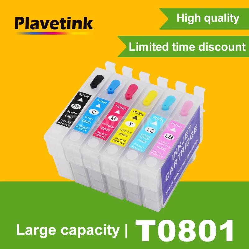 

Plavetink T0801 Ink Cartridge For Epson Stylus Photo PX650W PX660 PX700W PX 710W 720WD 730WD 800FW 810W 820FWD 830FWD TX659