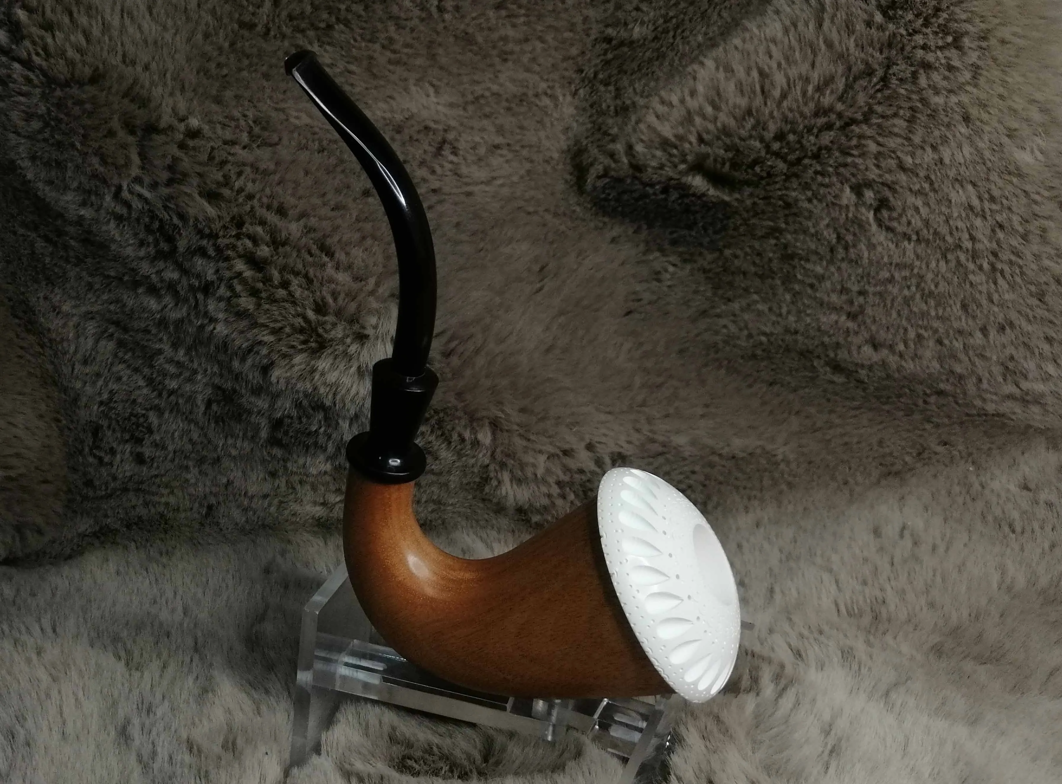 Handmade Block Meerschaum Calabash  Pipe