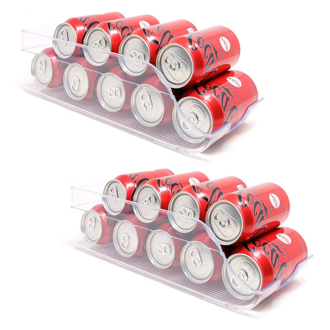 KROWN Plastic Can Holder, Refrigerator Organizer, Soda Beverage Dispenser Holder, Can Drinks Holder, Kitchen Refrigerator, Food Pantry