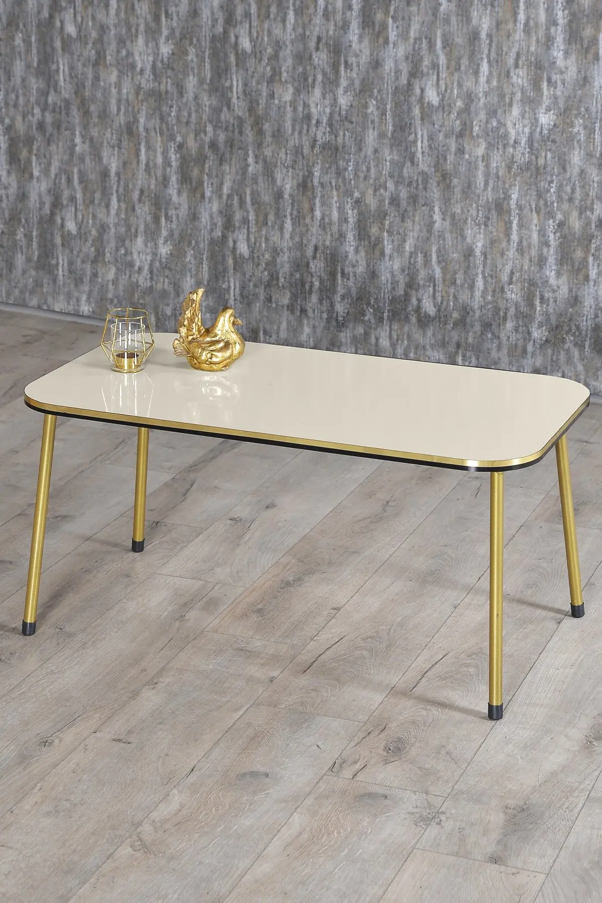 Modern Coffee Table Scandinavian Gold Metal Leg Gold Rectangle De Monte Coffee Table Service Table Living Room