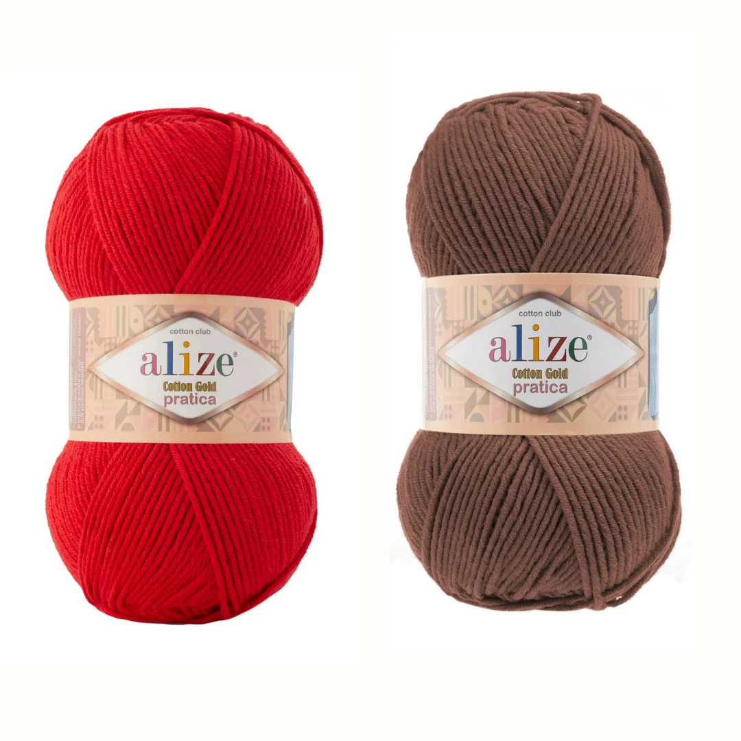 Alize Cotton Gold Pratica przędza, jesień, kolekcja zimowa 55% bawełna-45% akryl, przędza turecka 100 g - 220 m, nowa przędza Alize