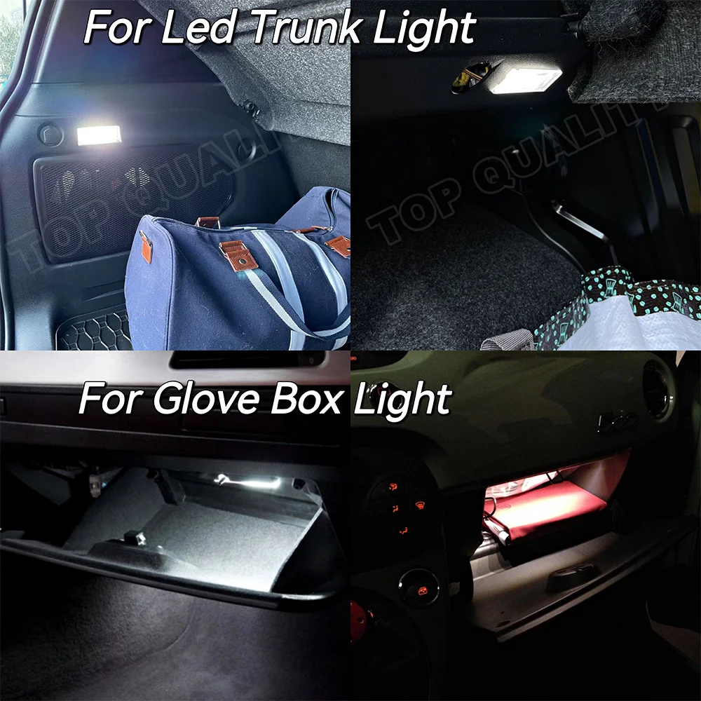 1Pc For Fiat 500 500X 500L 500C Grande Punto Panda LED Trunk  Boot Lamps Compartment Light Interior Courtesy Glove Box Lights