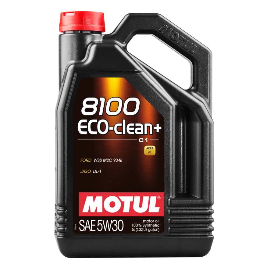 Motul 101584-motor oil for motorcycle 8100 ECO-CLEAN + C1 5W30 5L. Synthetic Lubricant