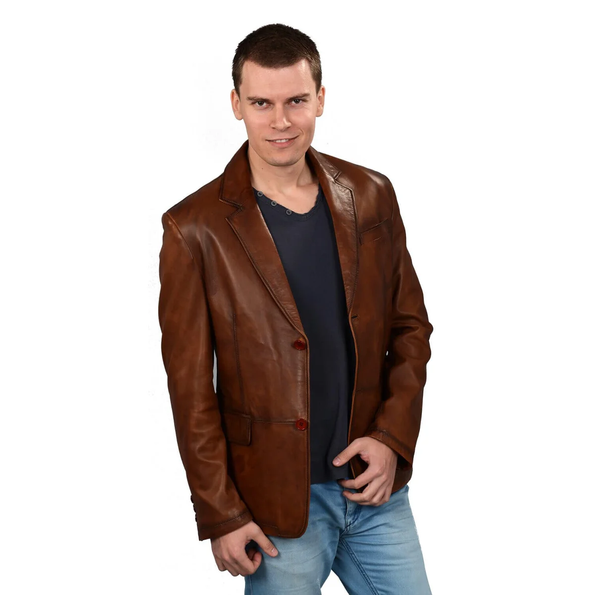 Lỗ Thông Khí Giá Đỡ Tân Áo Khoác Da Ban Đầu Da Cừu Thu Đông 2022 Biker Slim Size Lớn VintageTürkiye