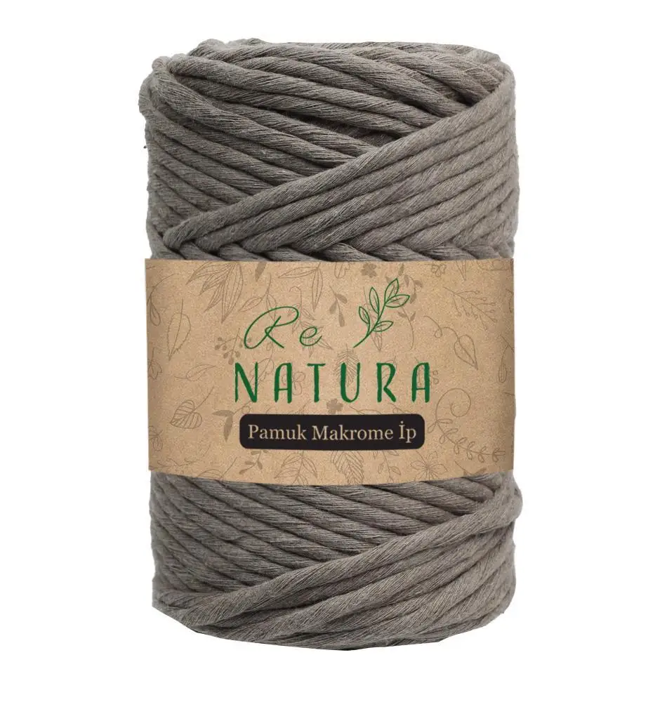 5mm 500gr Cotton Macrame Rope - Single Twist Yarn - 90 Meters - Blanket, Booties, Hammock Pencil Box, Bag, Placemat, Basket, Pillow, Stroller,