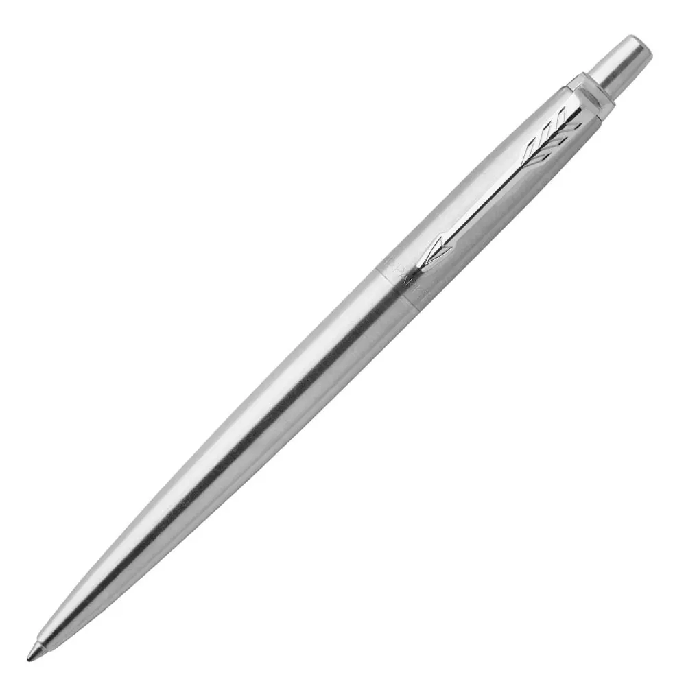 Parker Jotter SS CT Ballpoint Pen, Steel body, M Nib, Luxury Ballpoint Pen, Gift Box