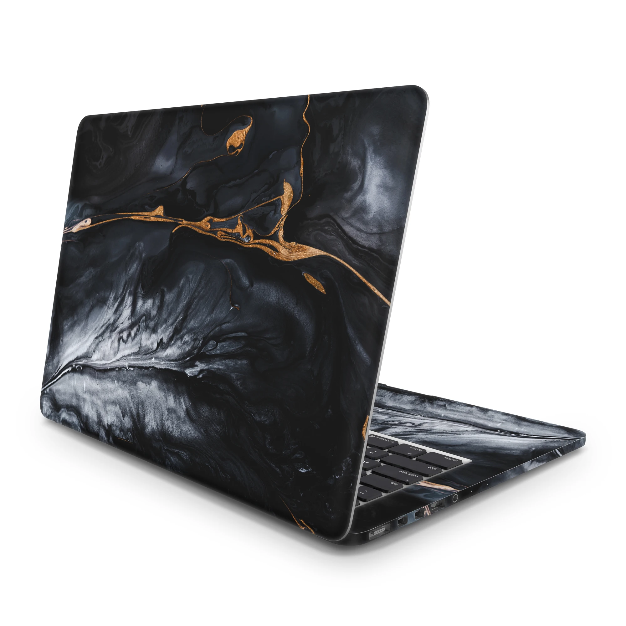 Sticker Master Black Gold Marbleized Effect Universal Sticker Laptop Vinyl Sticker Skin Cover For 10 12 13 14 15.4 15.6 16 17 19 