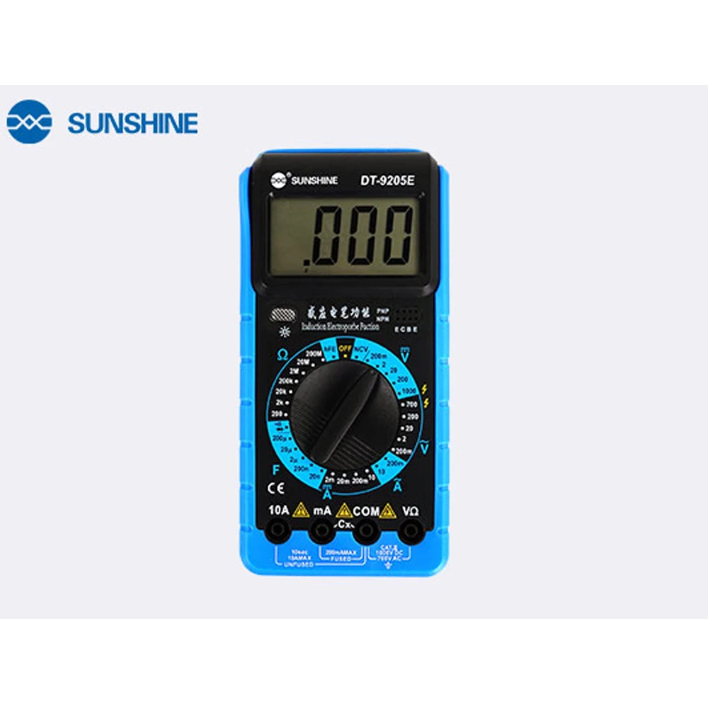 SUNSHINE DT-9205E multimetro digitale AC/DC tensione corrente resistenza capacità Tester strumento misuratore di potenza strumenti multimetro