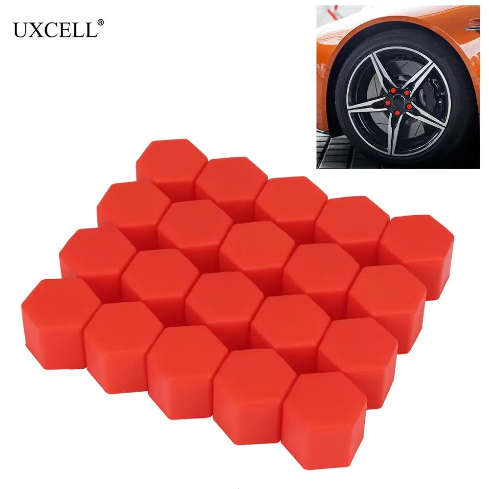 Uxcell 20pcs 17mm Silicone Car Auto Wheel Lug Hub Covers Nut Bolt Screw Dust Caps Wheel Nut Bolt Head  Exterior Decoration