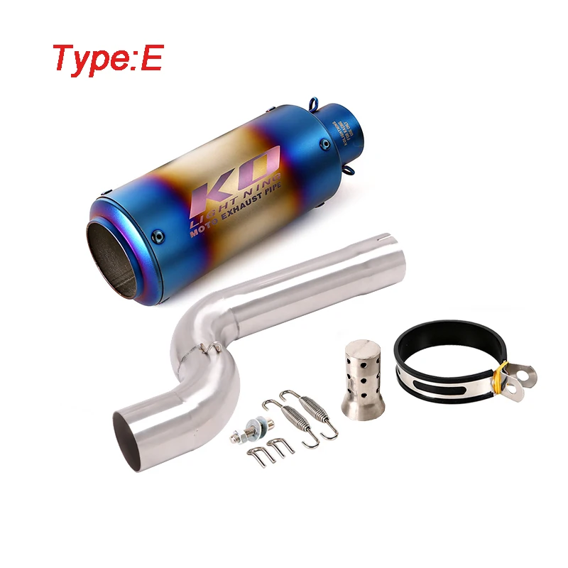 For BMW F900R F900XR 2020-2021 Motorcycle Exhaust System Middle Link Connect Pipe Slip 51mm Muffler Tube With DB Killer Slip On