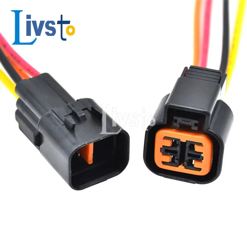 1 Set 4 Pin KUM 090 Type Oxygen Sensor Auto Wire Harness Connector Female Plug For Hyundai PB625-04027 PB621-04020