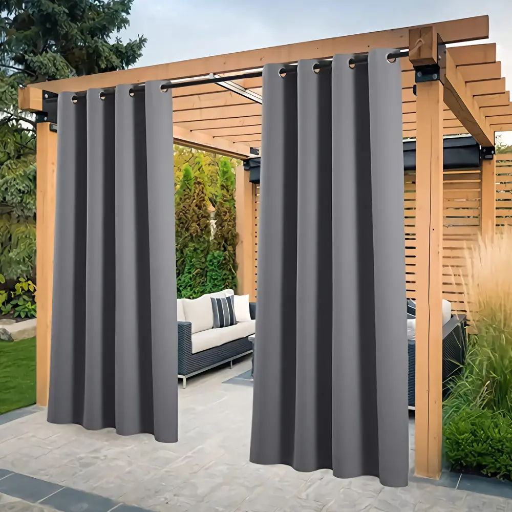 

Cheap Outdoor Curtains for Terrase Gazebo Pergola Exterior Door Curtain Waterproof Drapery Grommet Fadeproof Cortinas