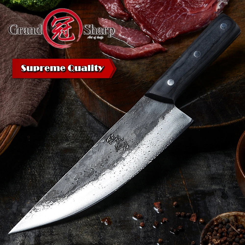 Handmade Chinese Chef Knife Clad Forged Steel Boning Slicing Butcher Kitchen Knives Made in China Kitchen Tools Professional NEW