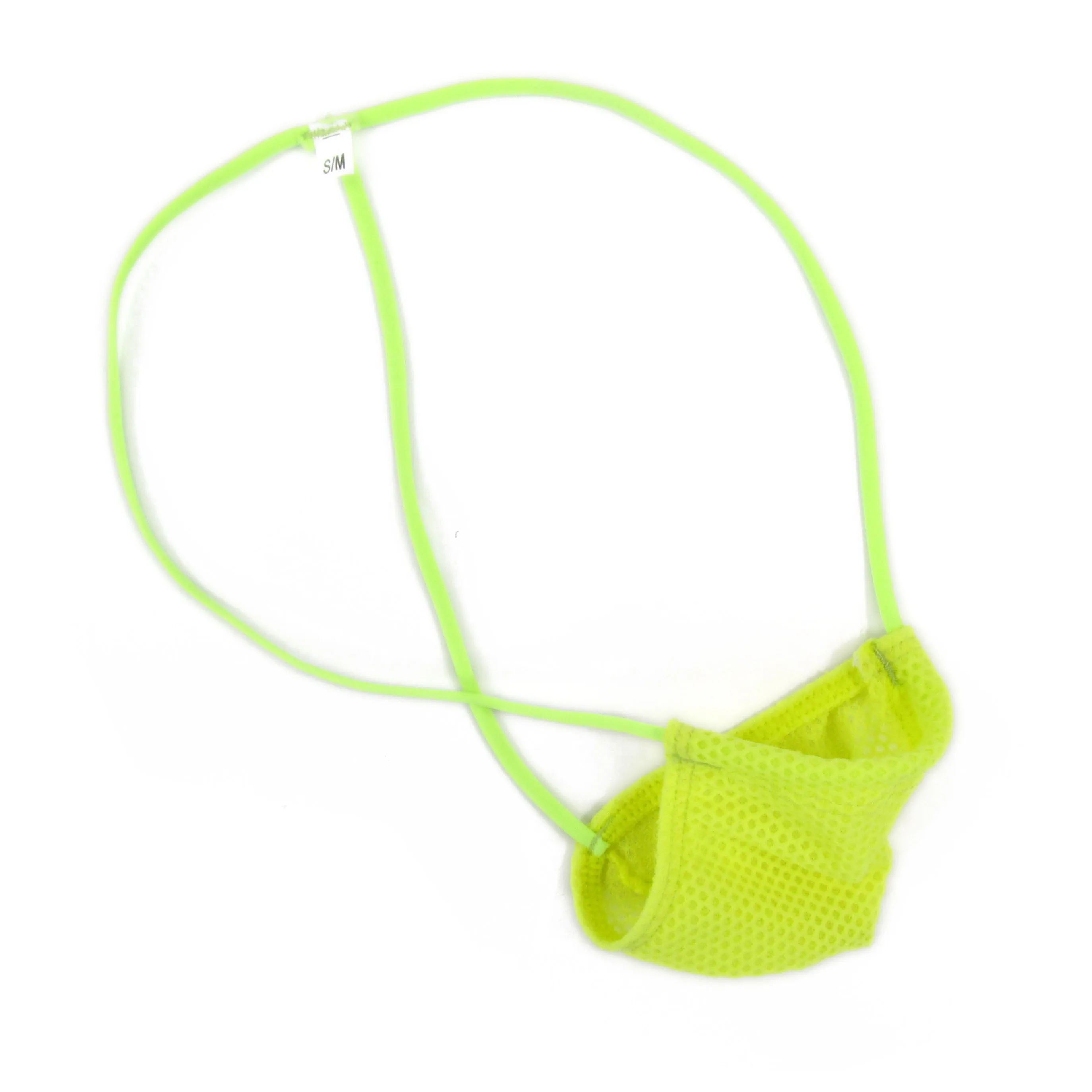 

G345D Sexy Adjustable Mini Pouch string waist Posing Thong Pouch Bubble Mesh