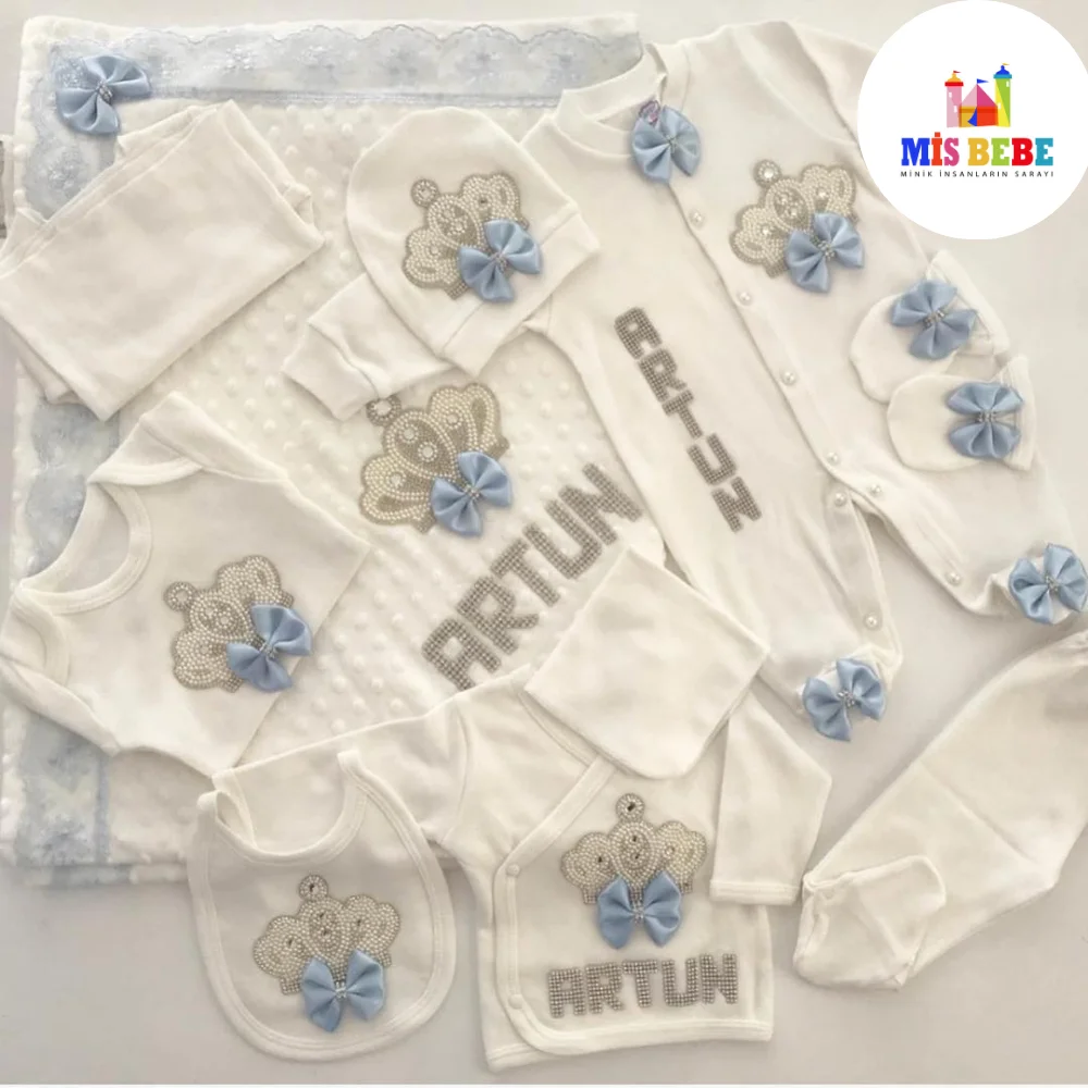 

Baby Boy Girl Personalize Newborn Clothing 10-pcs Hospital Outlet Custom Fabric Babies Healthy Safe Outfit Sets Dresses