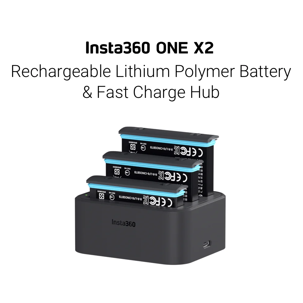 Insta360 ONE X2 Power Accessories,1420mAh/1630mAh Battery/Fast Charge Hub