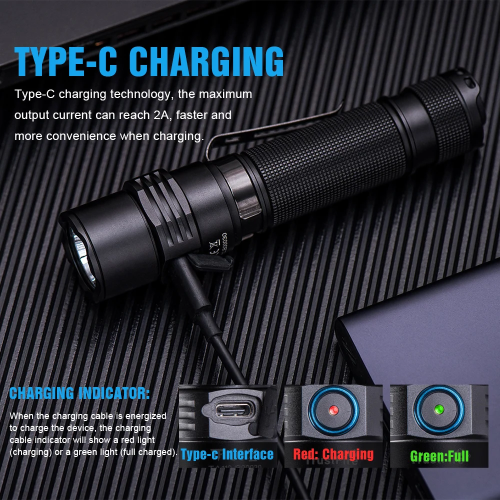 Trustfire T11R – Linterna táctica LED recargable 1800 lúmenes USB-C - imagen 5