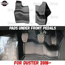 Guards of under pedals for Dacia Duster 2018- / Renault Duster 2021- ABS plastic accessories protect of center carpet styling