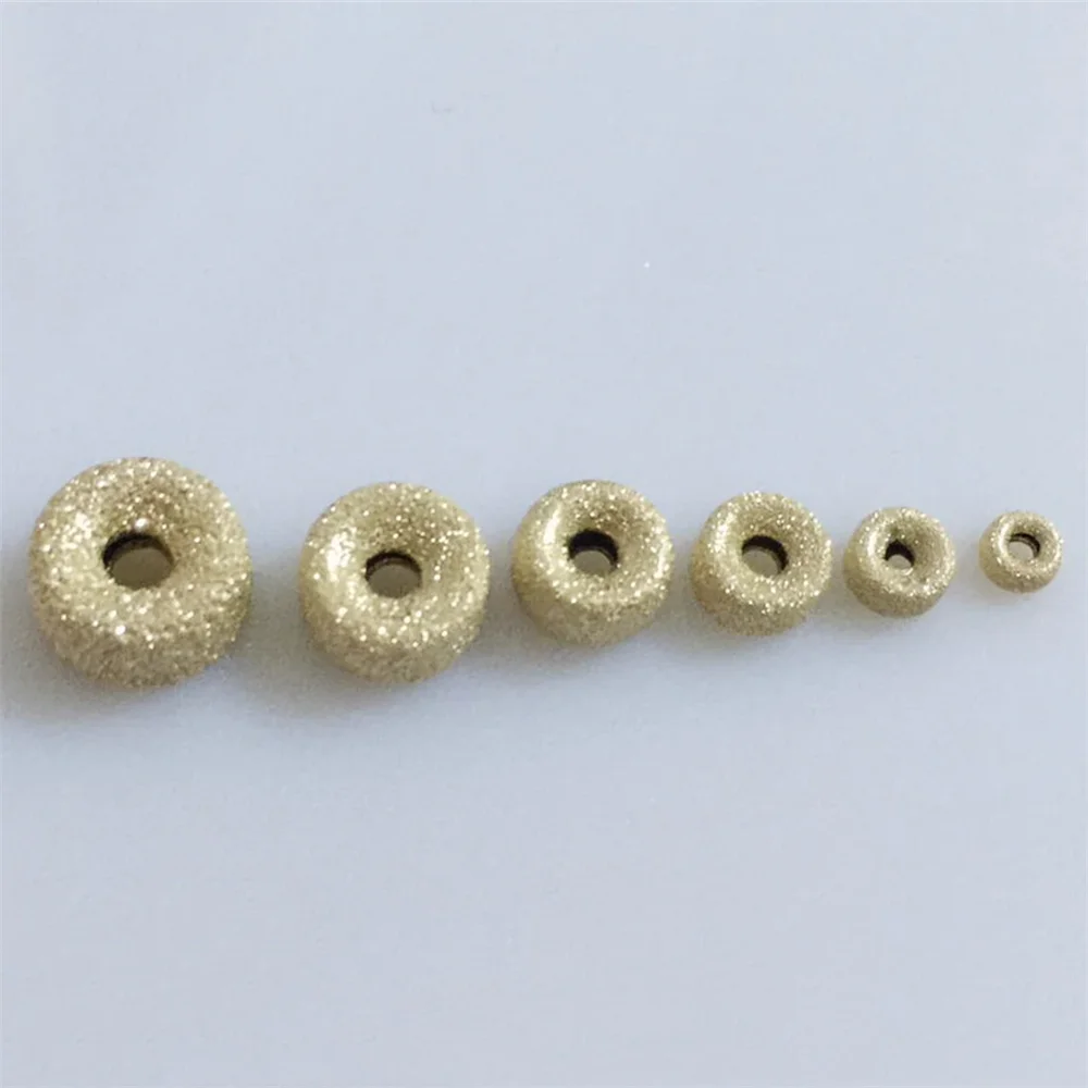 14K Gold Filled Stardust Tire Donut Beads for Necklace Bracelet 3mm 4mm 5mm 6mm 7mm 8mm