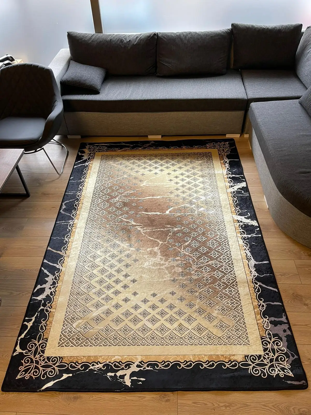 Decorative Oriental Ornament Floor Non Slip Table Blanket Soft Door Mat Nursery Carpet for Living Room Home Indoor Runner