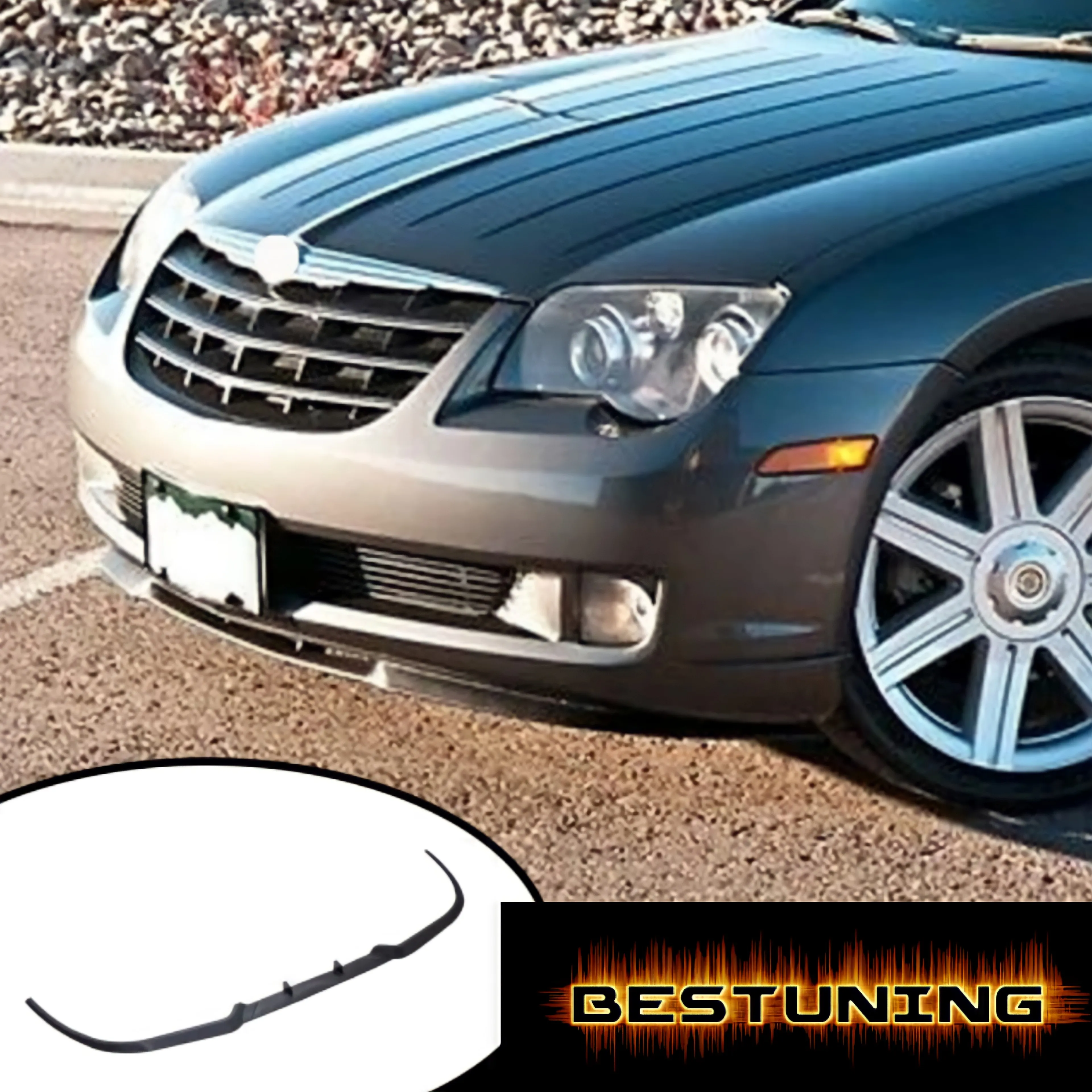 CUPRA R front SPOILER FRONT BUMPER Euro Spoiler lip Universal 3 PCs body kit tuning for Chrysler Crossfire