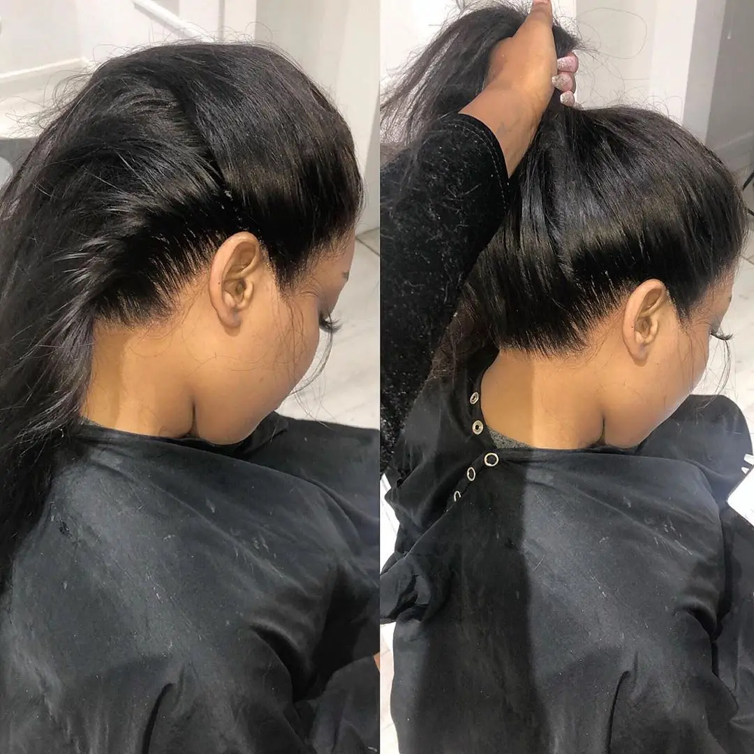 13x6 HD Full Lace Frontal Perücken 250% Unsichtbare HD Lace Front Echthaarperücken Gerade Hautschmelzende Vorgezupfte Brasilianische Haarperücke – Detail 15