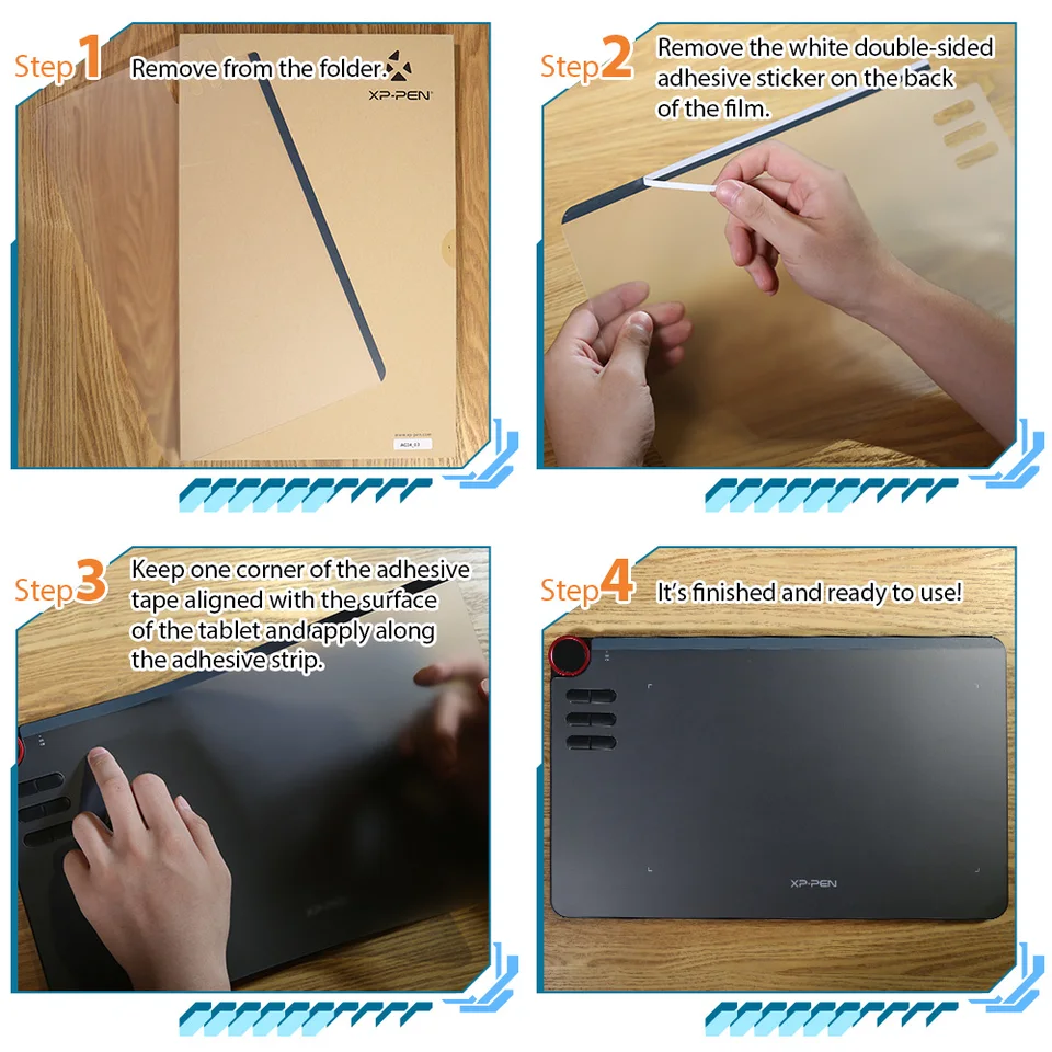 Xp-Pen保護フィルム,deco l/lw deo m/mwグラフィックタブレット用,2