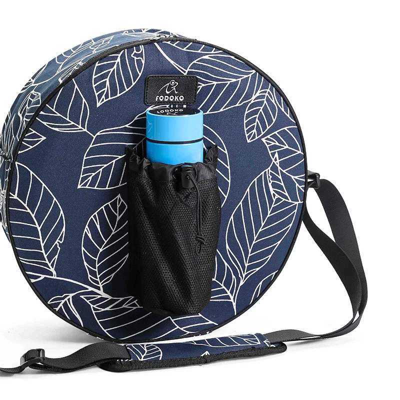 Foldable Canvas Yoga Wheel Bags Sports And Fitness Large-capacity Storage Bag with Adjustable Shoulder Straps