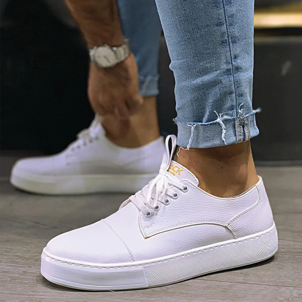 Knack Günlük Ayakkabı 050 Beyaz Şık Tasarım Spor Model Men's Shoes Men's Sports Shoes New Model Shoes Casual Shoes Stylish Shoes image 3
