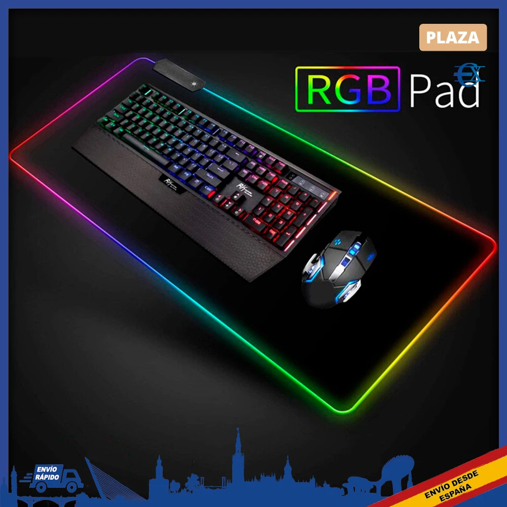 EUROXANTY®| Mouse Pad | Gaming mat | LED mat | Mouse Pad | Big Pad | Keyboard and Mouse Pad