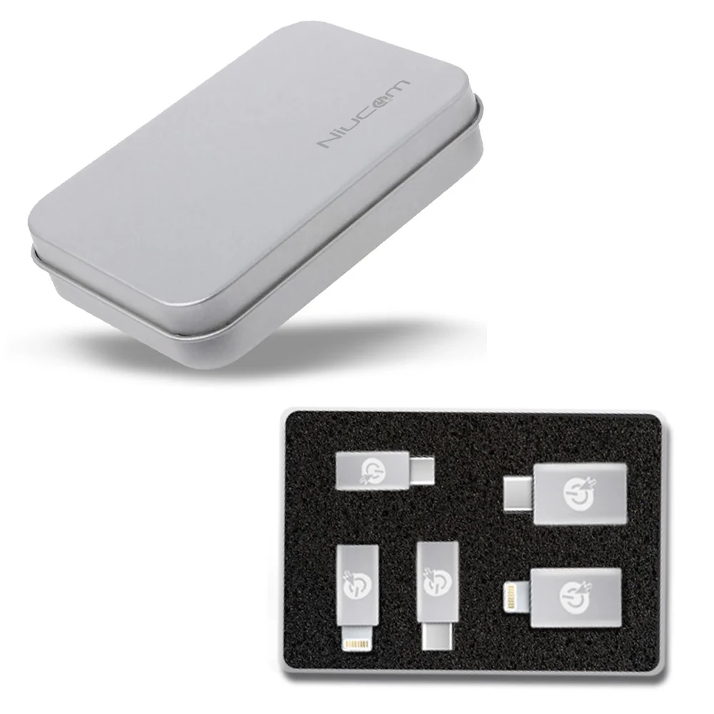 Niubox adapter packs phone accessories usb c lightning and micro usb adapter OTG USB phone adapters