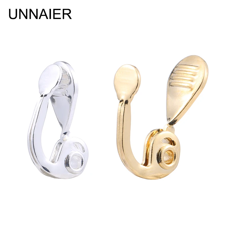 UNNAIER-Boucles d\'oreilles clip pour femme, accessoires de boucle d\'oreille, bijoux de bricolage, cuivre, mode, 2 pièces, 10 pièces, 2023