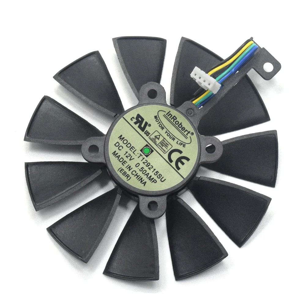 87มม.T129215SU Cooler พัดลมสำหรับ ASUS GTX 1060ti 1060 1070 RX 470 570 580กราฟิกการ์ดพัดลมระบายความร้อน