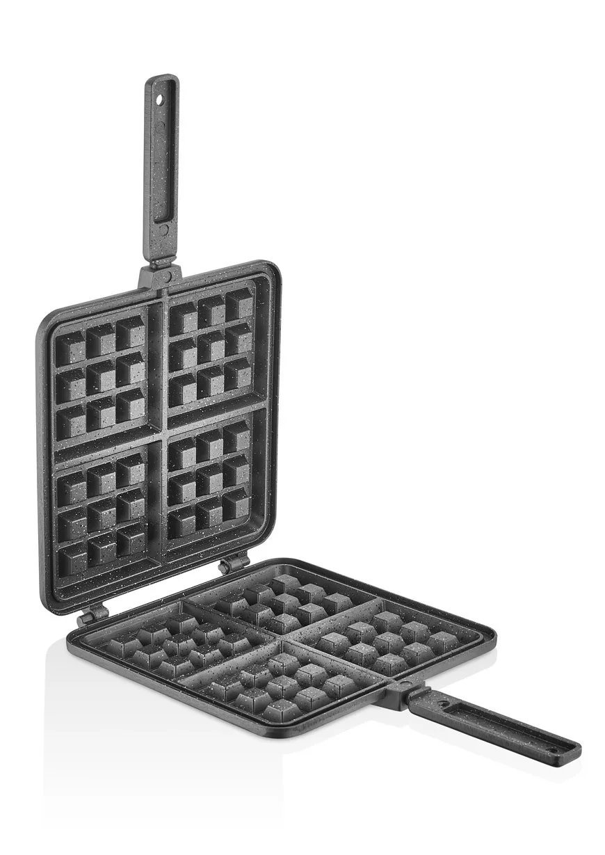 

Griddle Non Stick Iron Pan Waffle Sandwich Toaster, Breakfast and More Square 22 Cm x 22 Cm