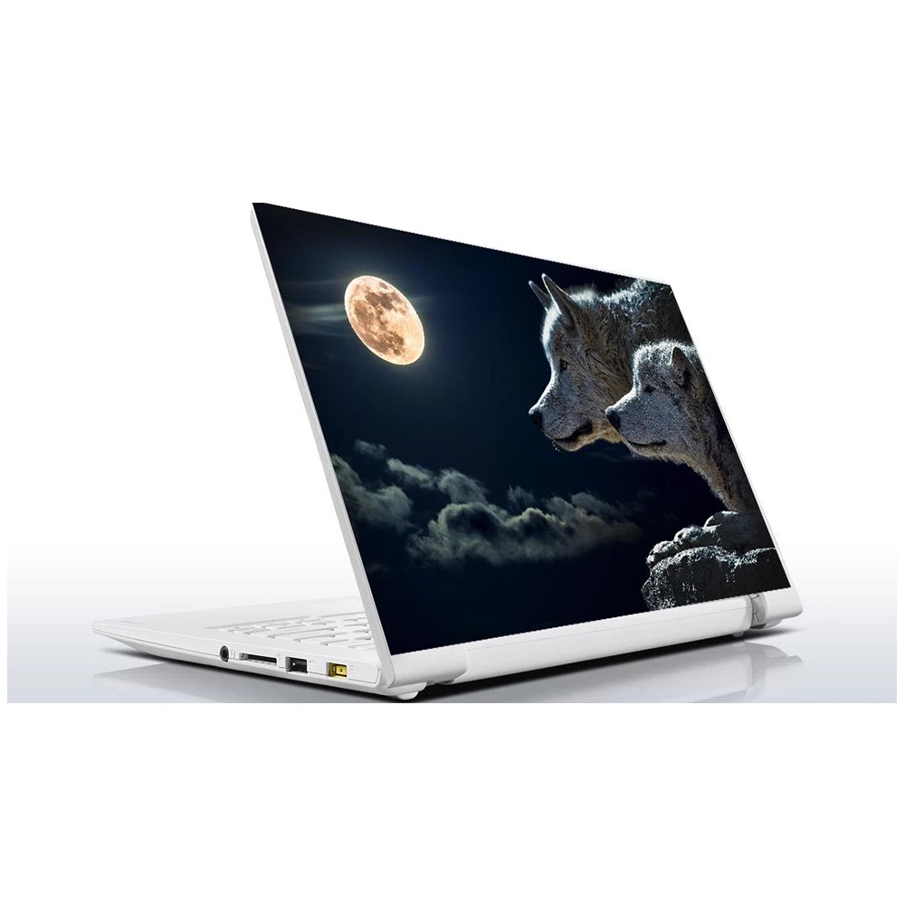 Sticker Master Wolf And Moon Universal Sticker Laptop Vinyl Sticker Skin Cover For 10 12 13 14 15.4 15.6 16 17 19 