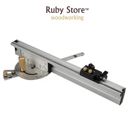 Verstekmeter + Aluminium Hek 450Mm/600Mm + Flip Stop, Messing/Aluminium Handvat Voor U Om Te Kiezen