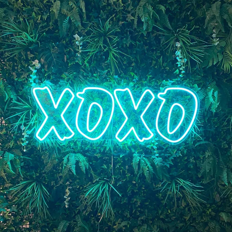 XOXO LED Neon Sign Custom Neon Sign for Bar, Salon, Store, Home Decoration LED Light Room Decor Wall Decor Party Decor