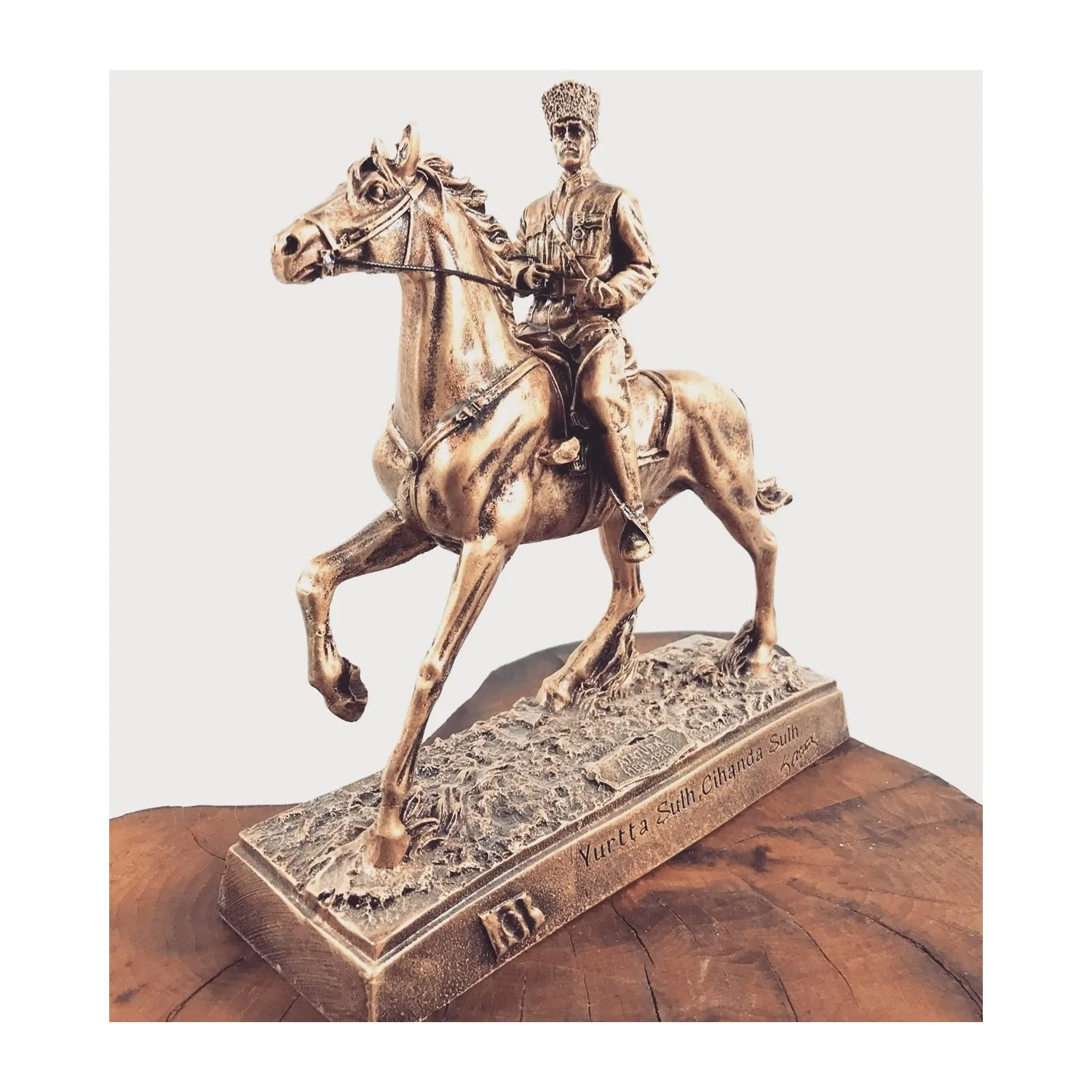 M.Kemal Atatürk Standbeeld, Atatürk Trinket,Atatürk Op Paard Figuur, Vrede Thuis, vrede In De Wereld Trinket Woondecoratie Souvenir