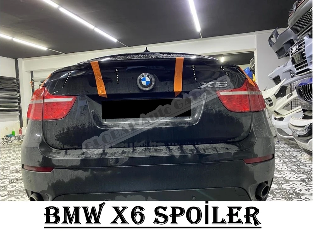 For Bmw X6 E71 F16 G06 2008-2021 Spoiler Auto Accessory Universal Spoilers Car Antenna Piano Black For Car Styling Diffüser Flap