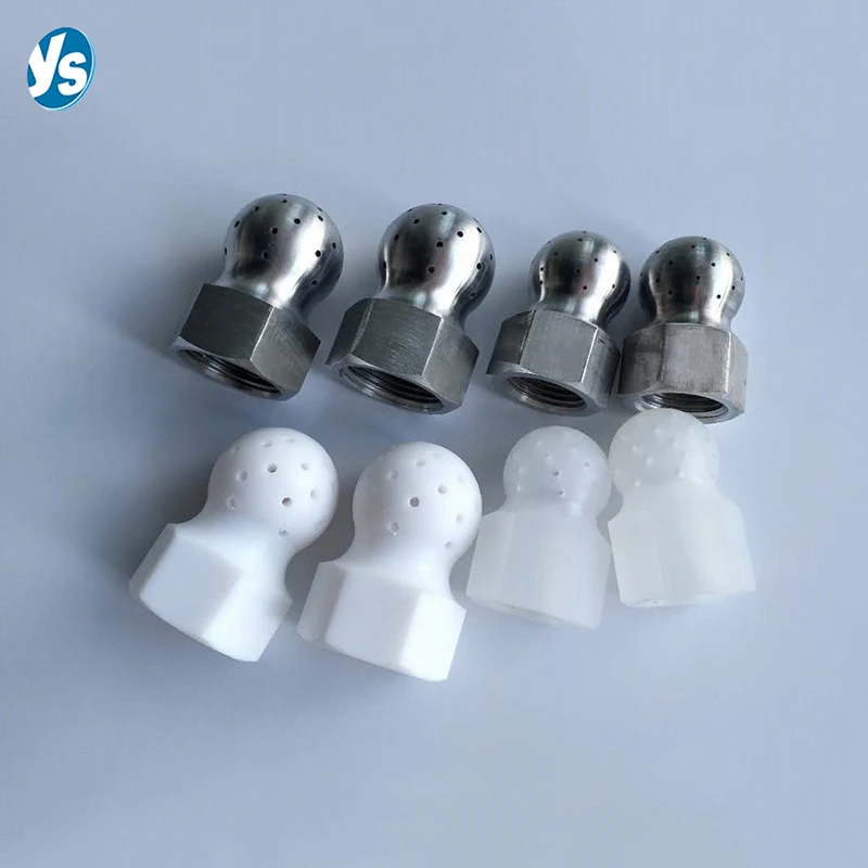 VSM Tank Cleaning Nozzle Corrosion-resistant PTFE Material 240 Degrees Fixed Spray Ball High-Pressure Bottle Flushing Nozzle