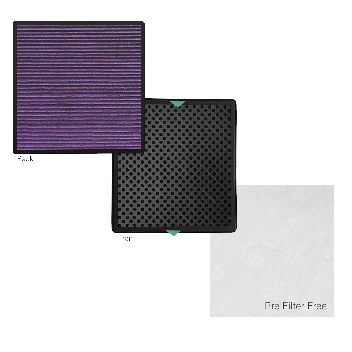 Fakir-Luminoso 스마트 공기 청정기, Aic Xj 4000 호환 Hepa 탄소 결합 필터 및 보호 방진 기능이 있는 Hepa