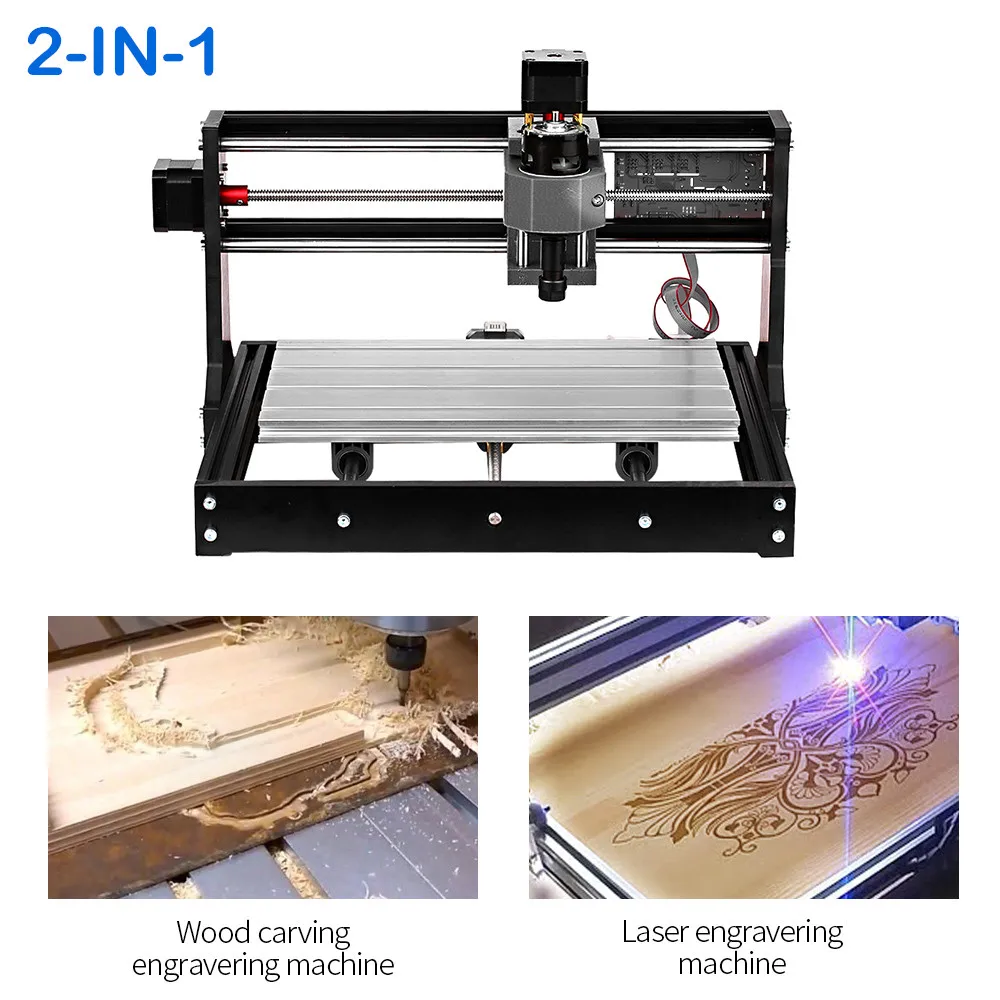 DE Stock 3018 PRO CNC Laser Engraver Wood CNC Router Machine GRBL ER11 Hobby DIY Engraving Machine for Wood PCB PVC Mini CNC