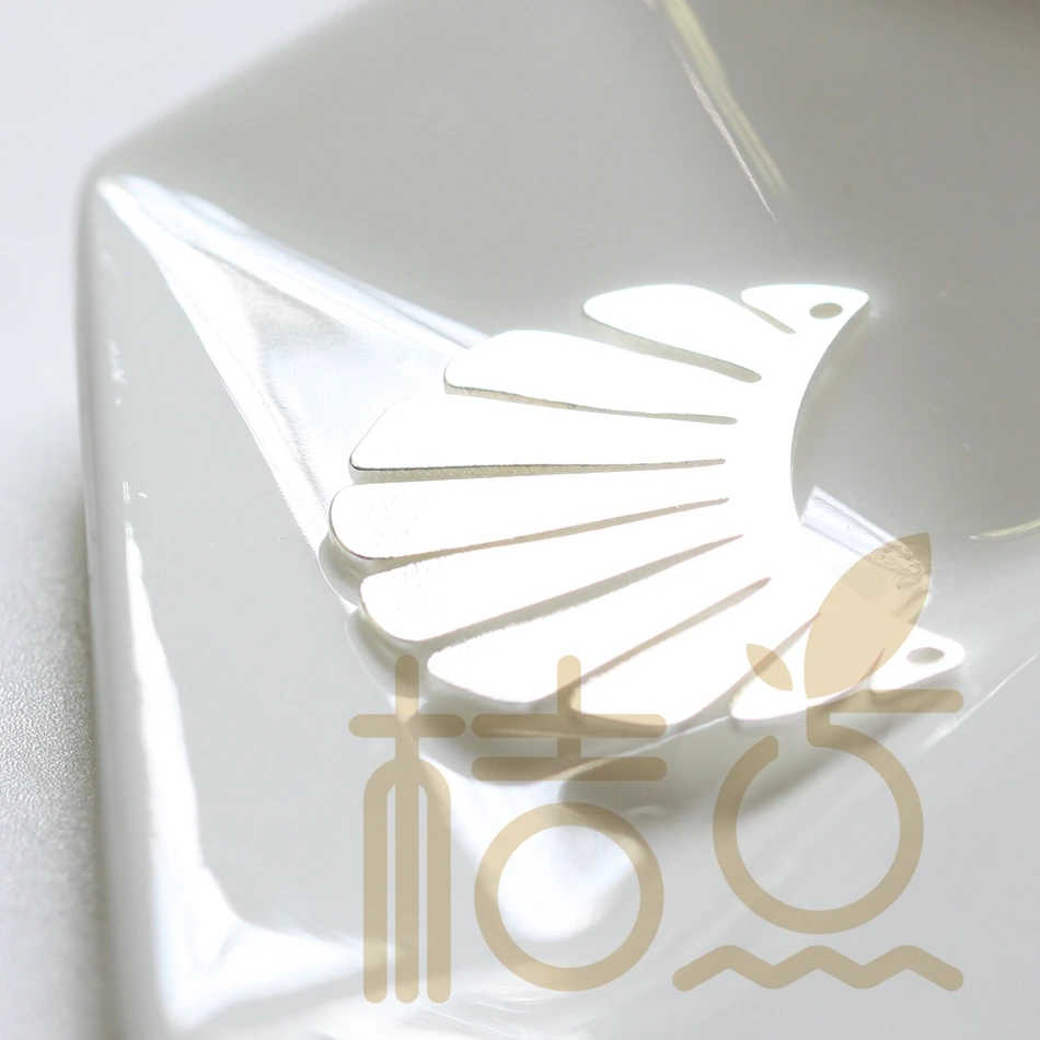 DIY Supply-Premim Plated Laser Cut Solid Brass Finding Fancy with 2 Holes - 30x21mm (4345C)