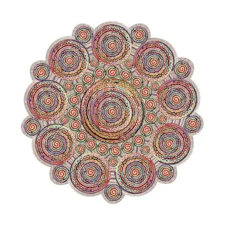 Stratum Silk Laser Cut 131 Decorative Round Carpet