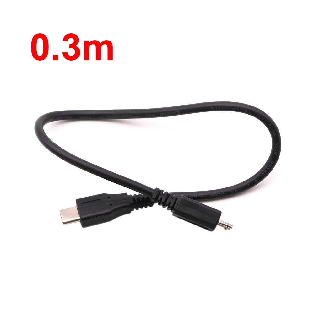 Кабель «Папа-папа» с портом Type-C на Micro USB 0,3, длина 1 м/3,1 м