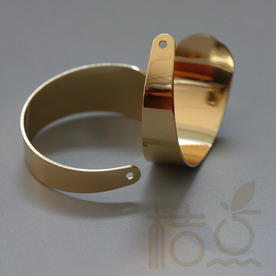 DIY Supply-Premium Plated Solid Brass Finding Earring Component - Curved - 30x13mm (4006C)